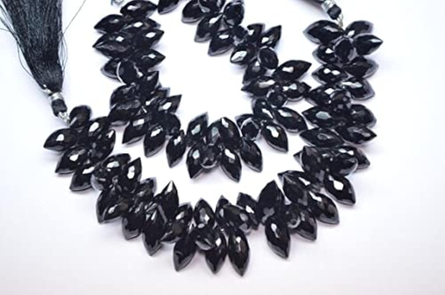 Spinelle noire naturelle perles gouttes 14mm pour bijoux haut de gamme de créateur