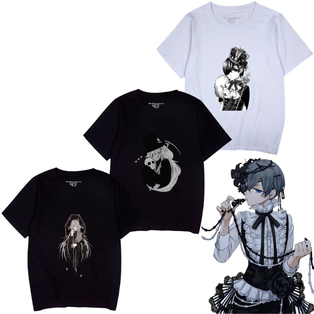 鍵宮シエル　Tシャツ Amazon.co.jp: GOOMA(グマ) シエル tシャツ 黒執事 半袖 インナー