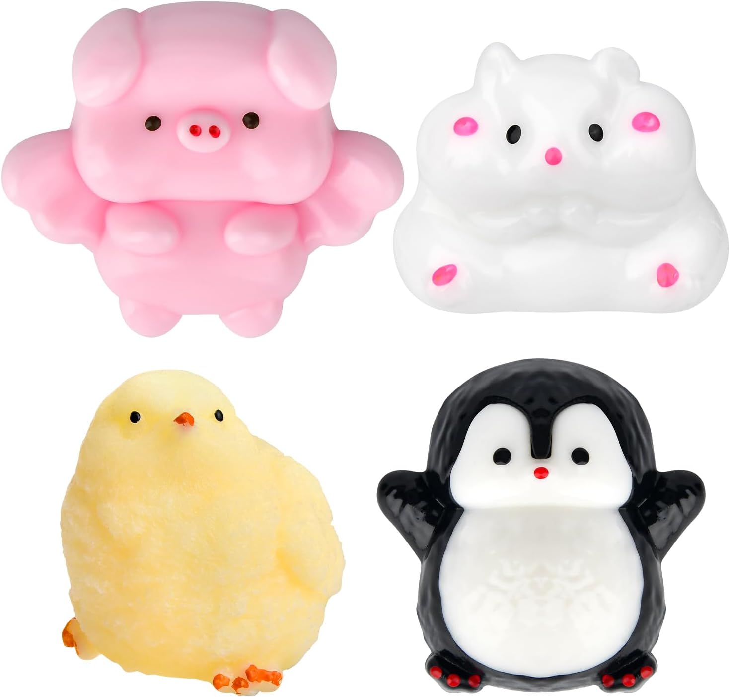4 PCS Taba Squishy, Squishy Fidget Toys, Squishy Toys, Taba Squishy Kit, Stress Relief Sensory Toys for Adults and Kids, Birthday Gifts, Easter Gifts for Kids