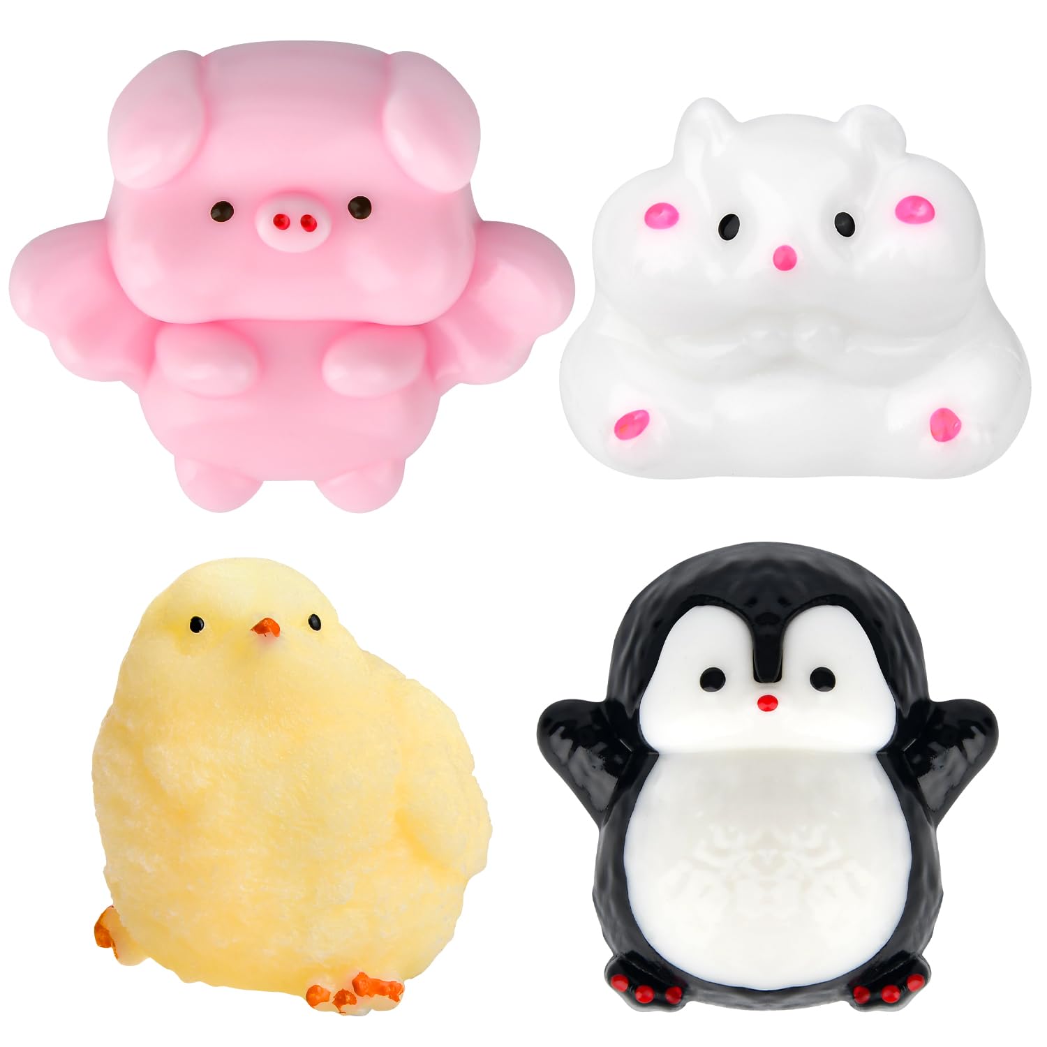 4 PCS Taba Squishy, Squishy Fidget Toys, Squishy Toys, Taba Squishy Kit, Stress Relief Sensory Toys for Adults and Kids, Birthday Gifts, Easter Gifts for Kids