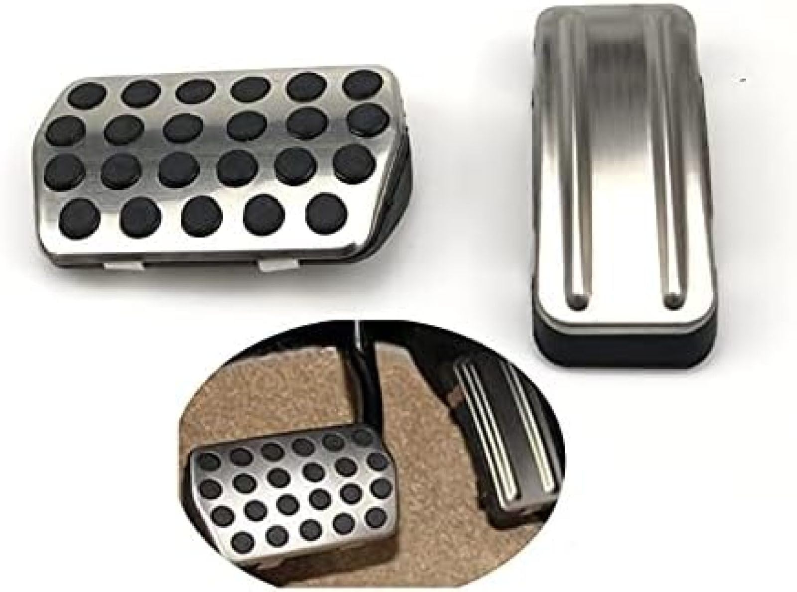 Copri Pedali Freni E Frizione Per Ford Focus III E Kuga MK2 - In Gomma, Facile Installazione