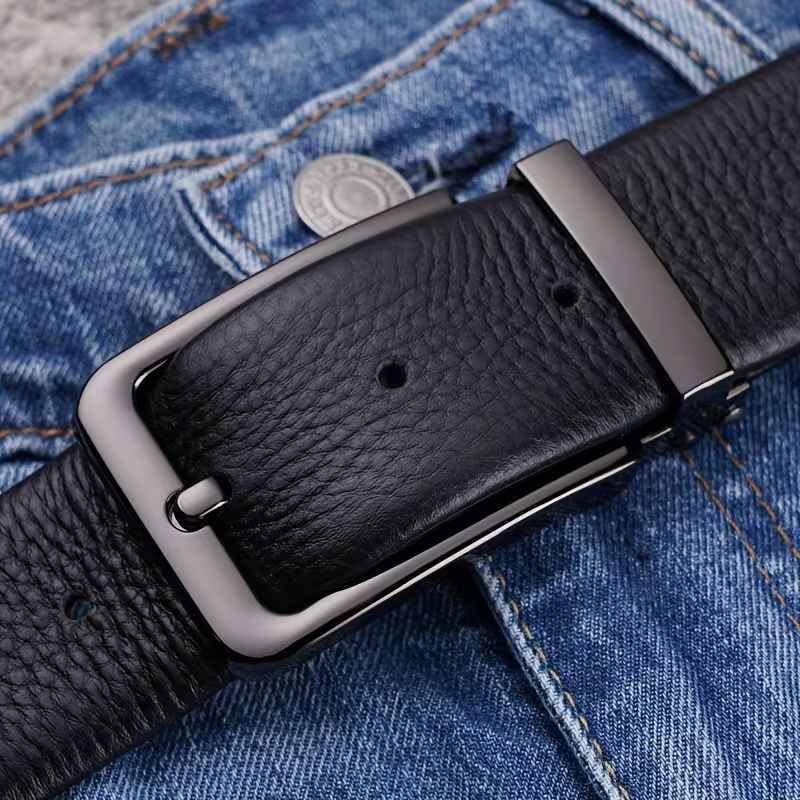 Image of NAPA HIDE Men's Auto Lock Vegan Leather Belt | Stylish Adjustable Buckle Belt for Formal & Casual Wear I Fits upto 40 Inches Waist size