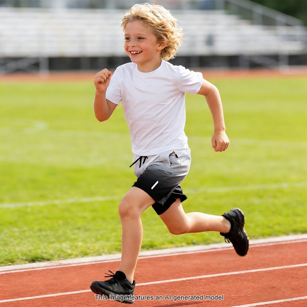 Boys Gradient Athletic Quick Dry Shorts 3 Pack