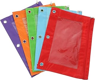 TEHAUX 5 Peças Sacos De Lápis Bolsa De Lápis Fichários Clipes Fichário Sacos Fichário Bolsa De Pano Bolsos Fichário Titular De Cartões Fichário Suprimentos Fichário Sacos De Documentos