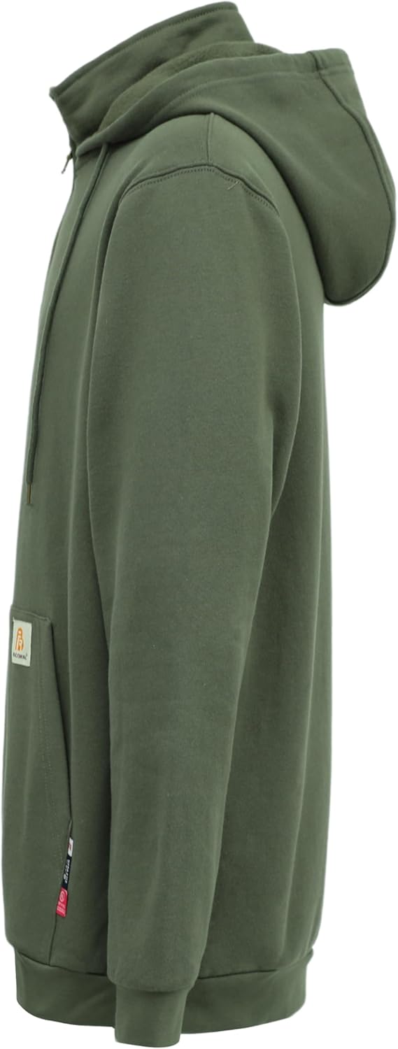 BOCOMAL FR Hoodies 1/4 Zipper Pullover 10.5oz Cotton Fleece Fire Resistant Hooded Sweatshirts-NFPA2112 CAT2 - Image 3