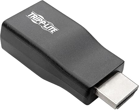 Tripp Lite Compact HDMI to VGA Adapter, 3.5mm Audio Port, 1080p Video, for use with Computers, Laptops, Chromebooks, Raspberry Pi Projectors & More P131-000-A