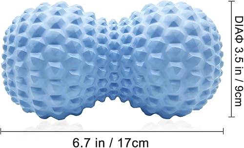 Miniatura 9 de KITWILD Bola de masaje de maní, doble bola de masaje de lacrosse para masaje muscular de tejido profundo, terapia física, liberación miofascial