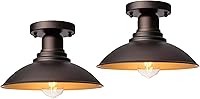 Vista 12 de GOLDHILL Luz de Granero Exterior Negra con Cuello de Ganso, Luces de Tocador de Estilo Granja con Base E26, Luces Exteriores Redondas para Casa