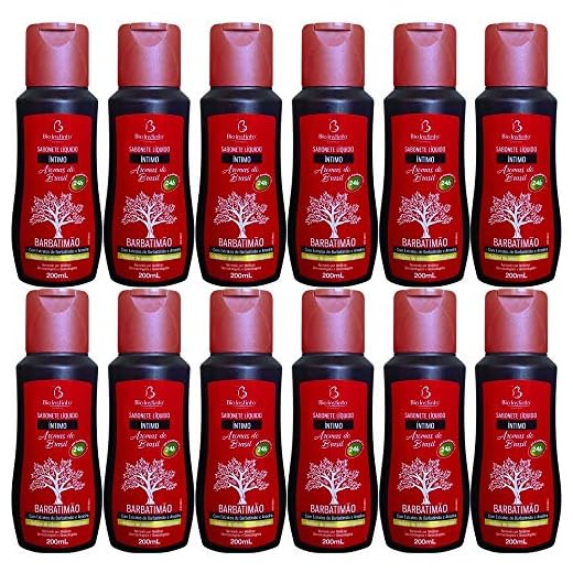 Kit 12 Sabonete Líquido Íntimo Barbatimão 200Ml Bio Instinto