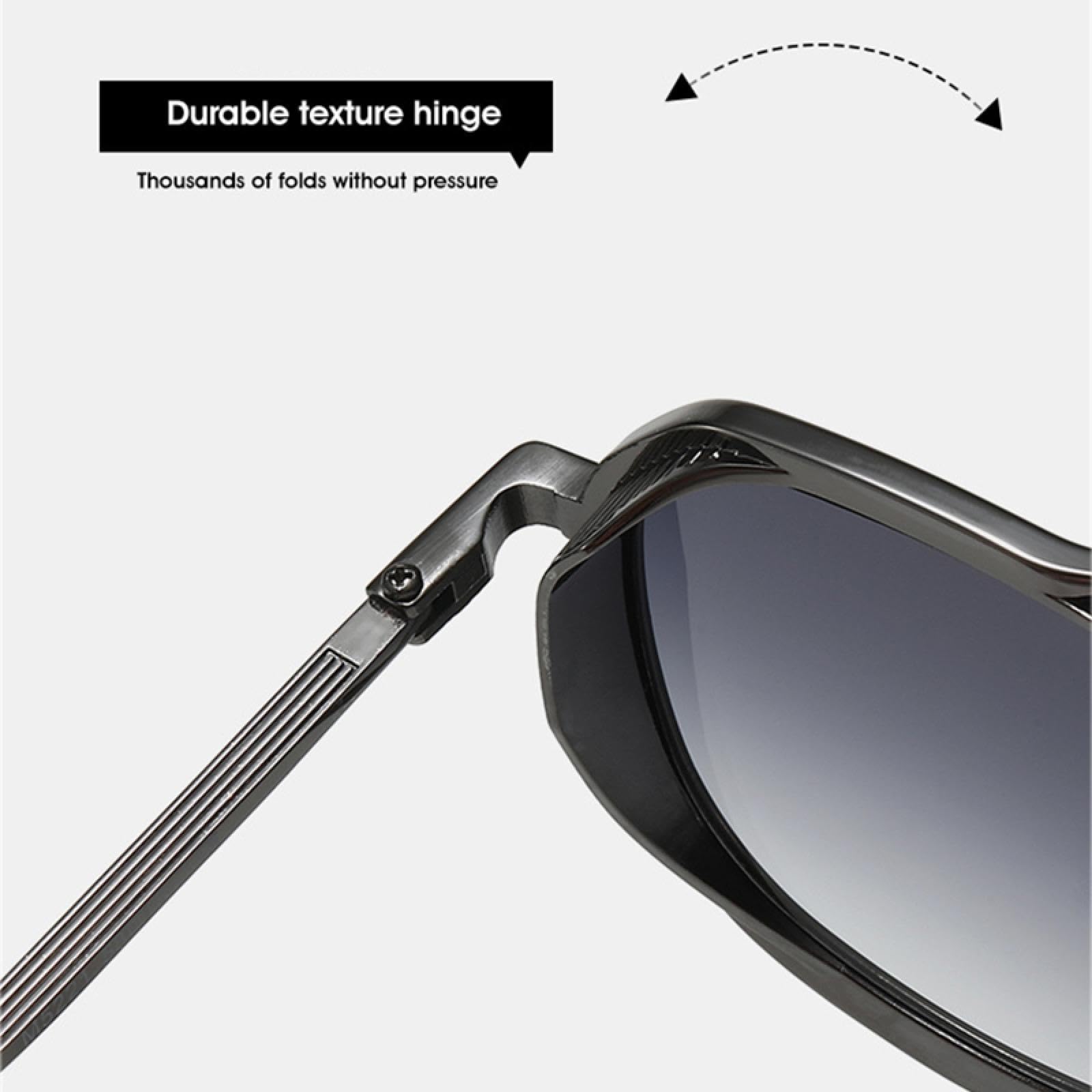 Gafas de sol retro de metal para hombre y mujer, modernas, con degradado, UV400, estilo punk.