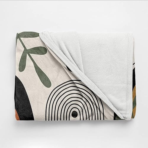 Miniatura 7 de Manta abstracta moderna, bohemia, minimalista, estética de mediados de siglo, suave y cálida, para mujer, para sofá, dormitorio, sofá, oficina,