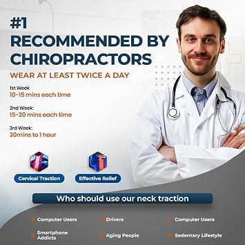 Cervical Neck Traction Device, Neck Stretcher and Cervical Traction Device | Neck Decompression Devices, Cervical Neck Stretcher, Neck Traction Pillow, Neck Extender, Neck Support, Pinched Nerve Relief