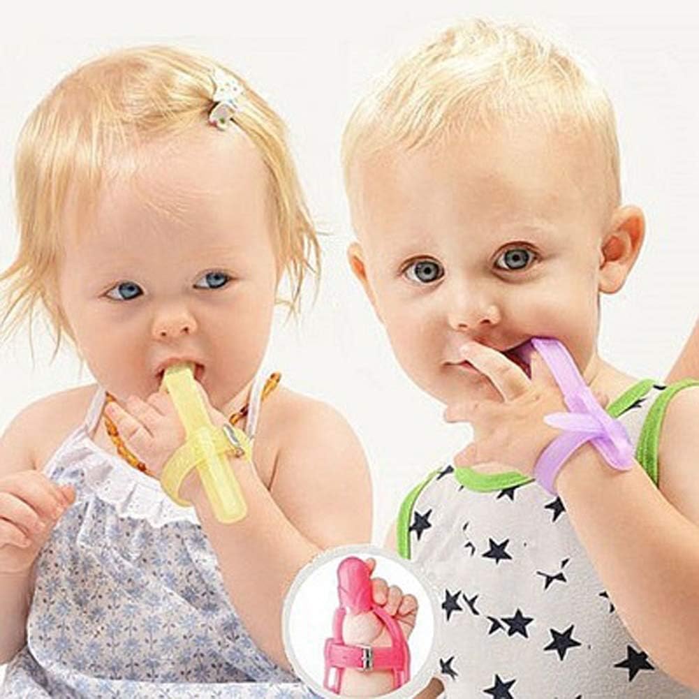 Thumb Sucking Stop - 2 Pack, Baby Thumb Sucking Finger Guard Children Nail Biting Prevention Treatment Kit for 1-5 Years Baby Kids, Color Random (2)