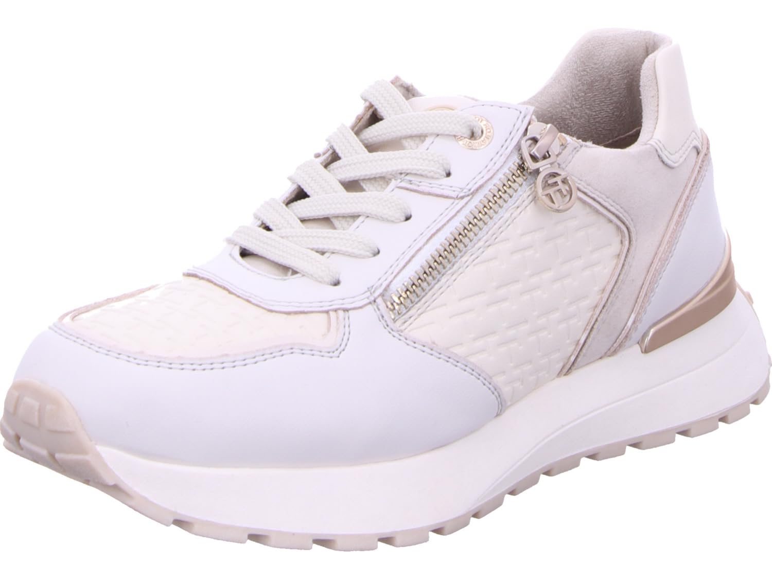 TOM TAILOR Women's 6390340015 Trainers, White Beige, 7 UK
