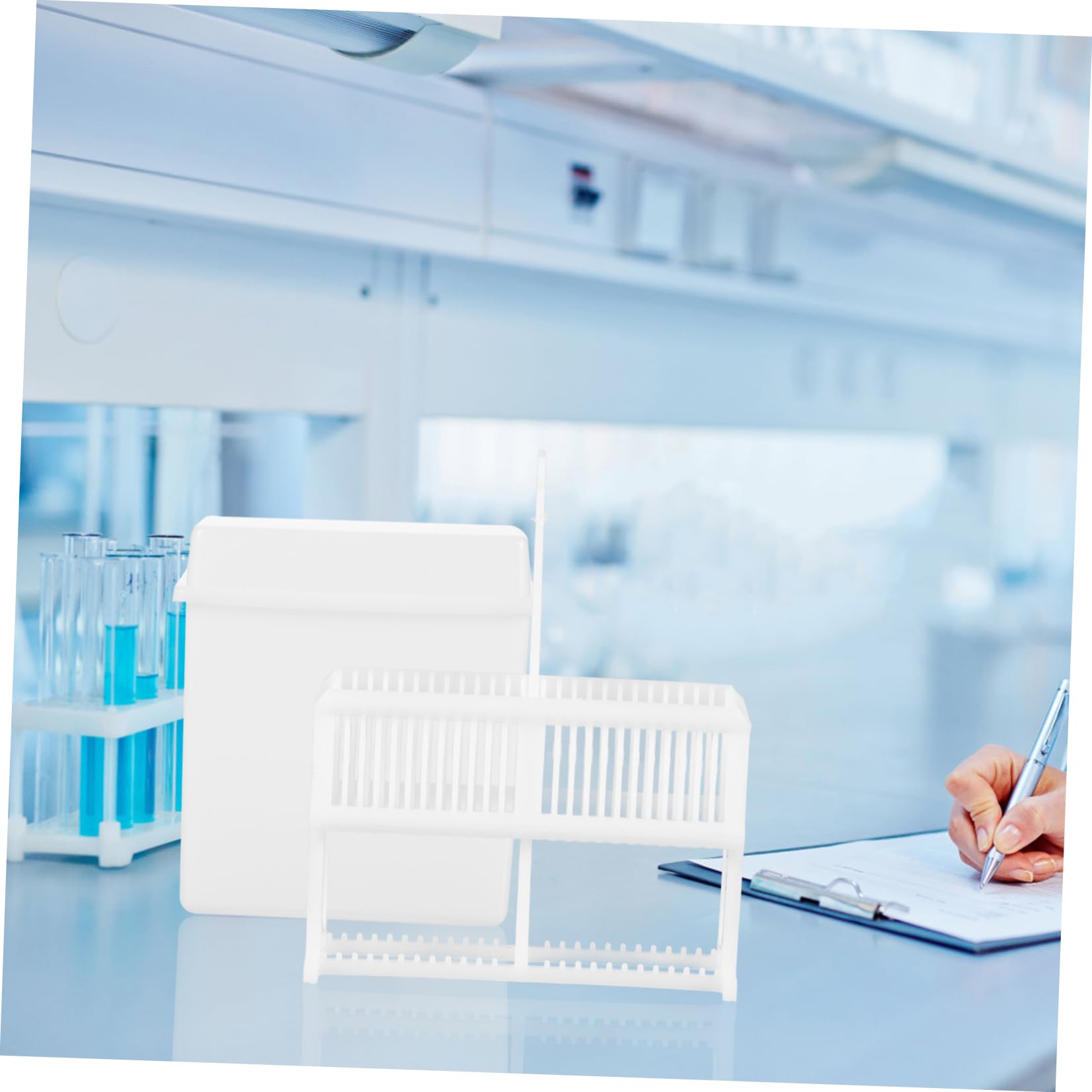 SOLUSTRE Objektträgerständer Aus Edelstahl - 26 Positionen Laborzubehör Für Mikroskopie