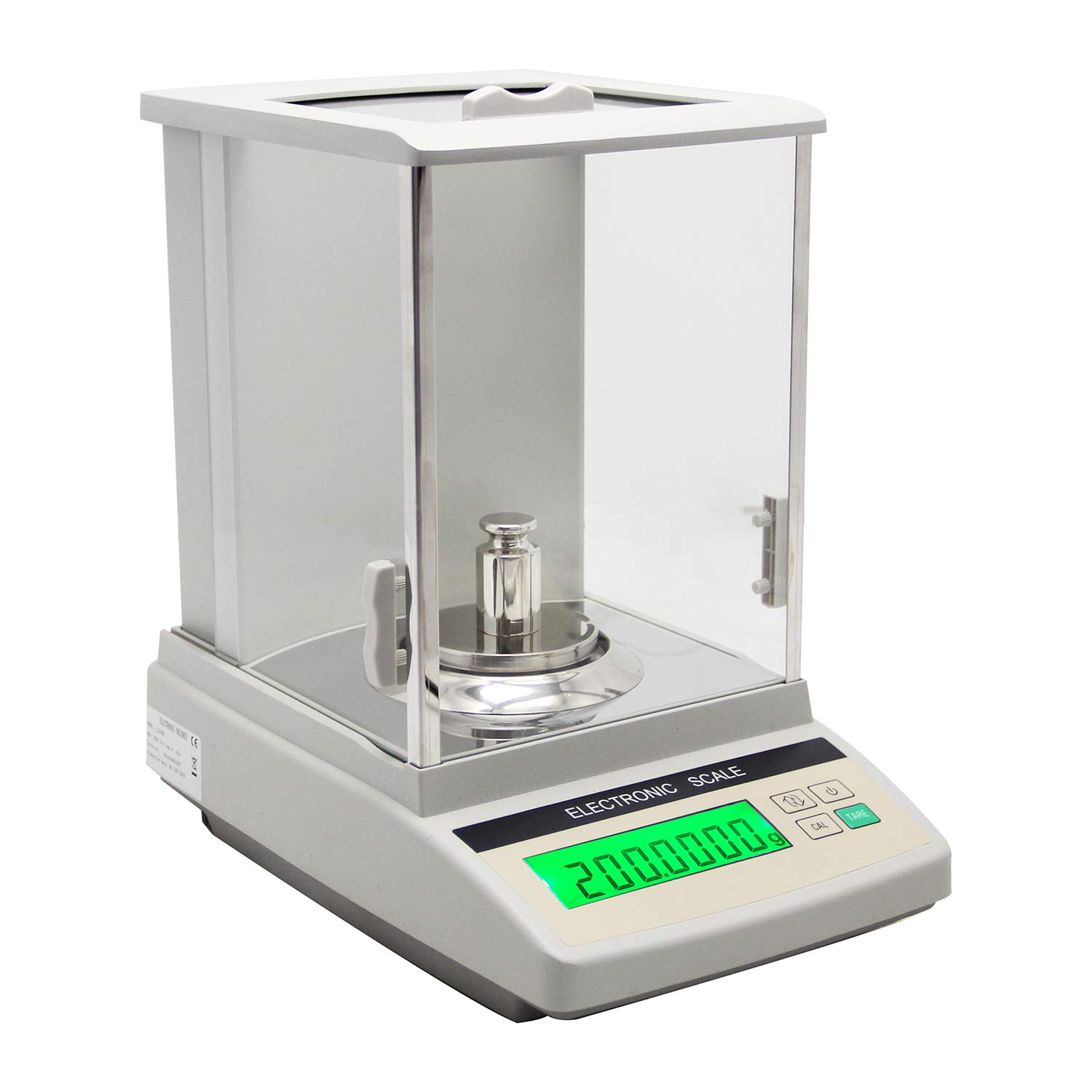Hanchen 0,0001g Balanza Analítica de Precisión Báscula Científica con Parabrisas 0,1mg para Laboratorio Farmacia Joyería Instituto (Calibración Manual, 220g / 0,1mg)