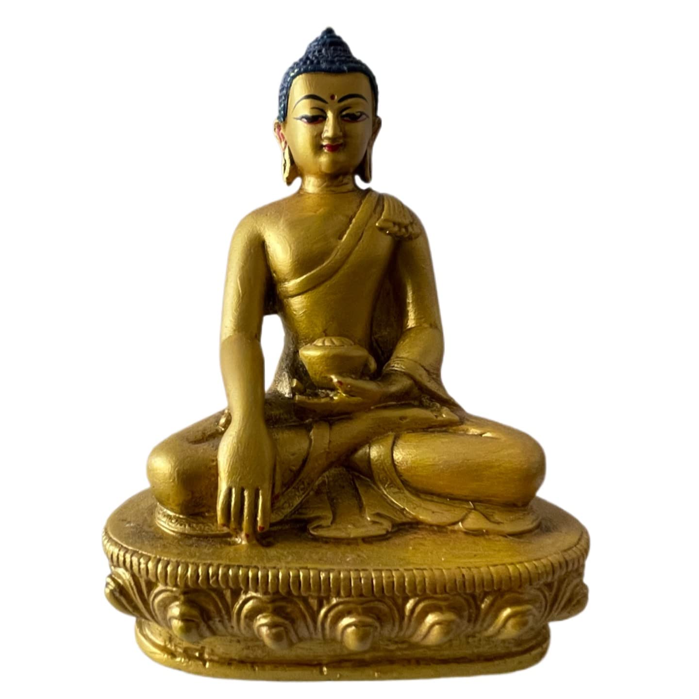 Buddha-Buddha Gold En Resin Statue Of Shakyamuni Buddha 14Cm Buddhist Statue