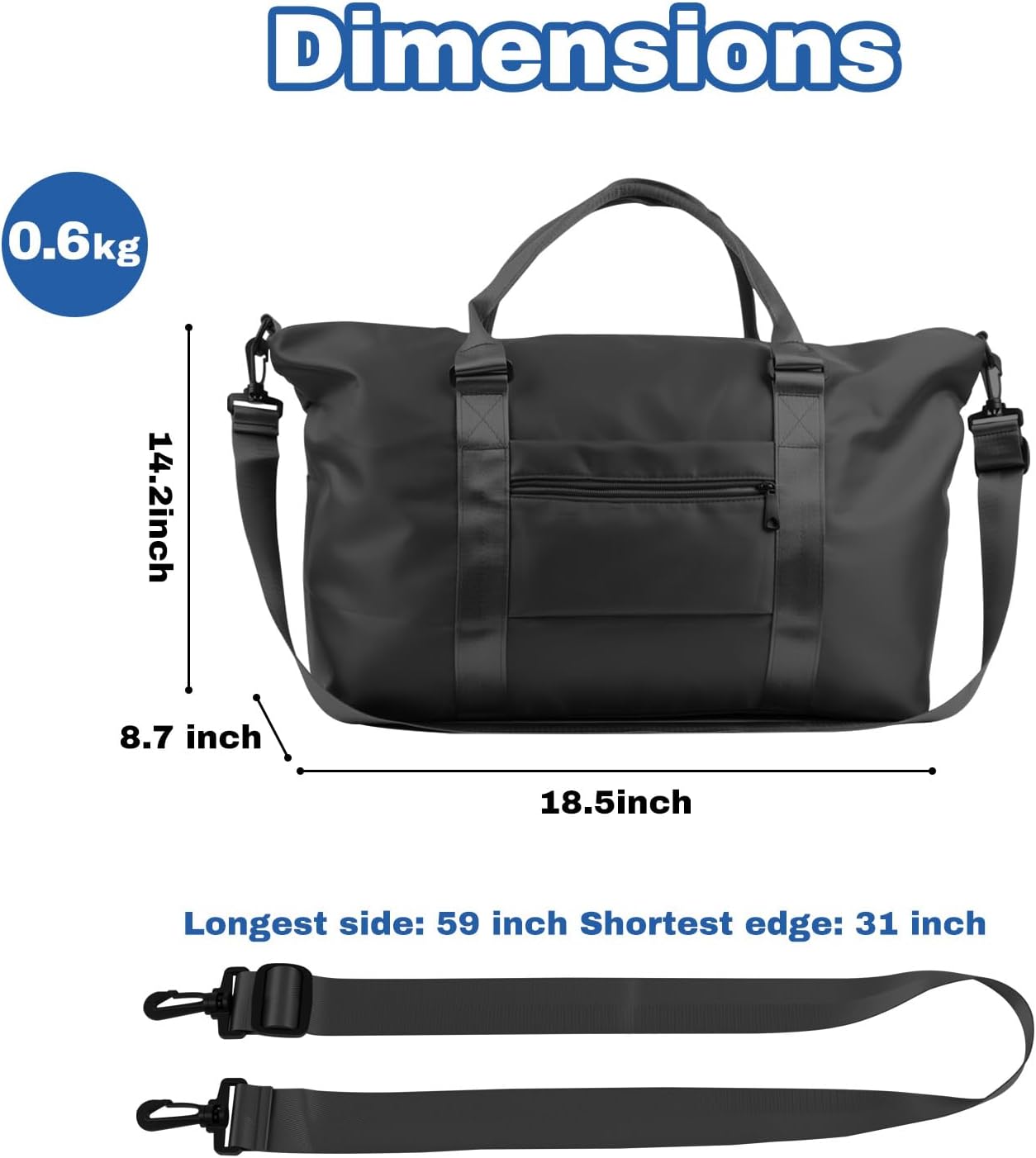 Weekender Duffel Bags for Women， Travel Totes Bag for Airplane Essentials, Overnight Bags for Women with Trolley Sleeve, Large Carry On Hospital Bag for Labor and Delivery, Sport, Gym - Image 4