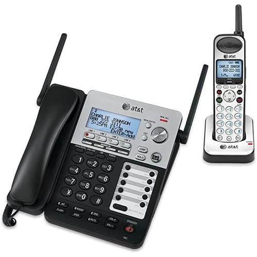 AT&T SB67138 Dect_6.0 1-Handset Landline Telephone, Black