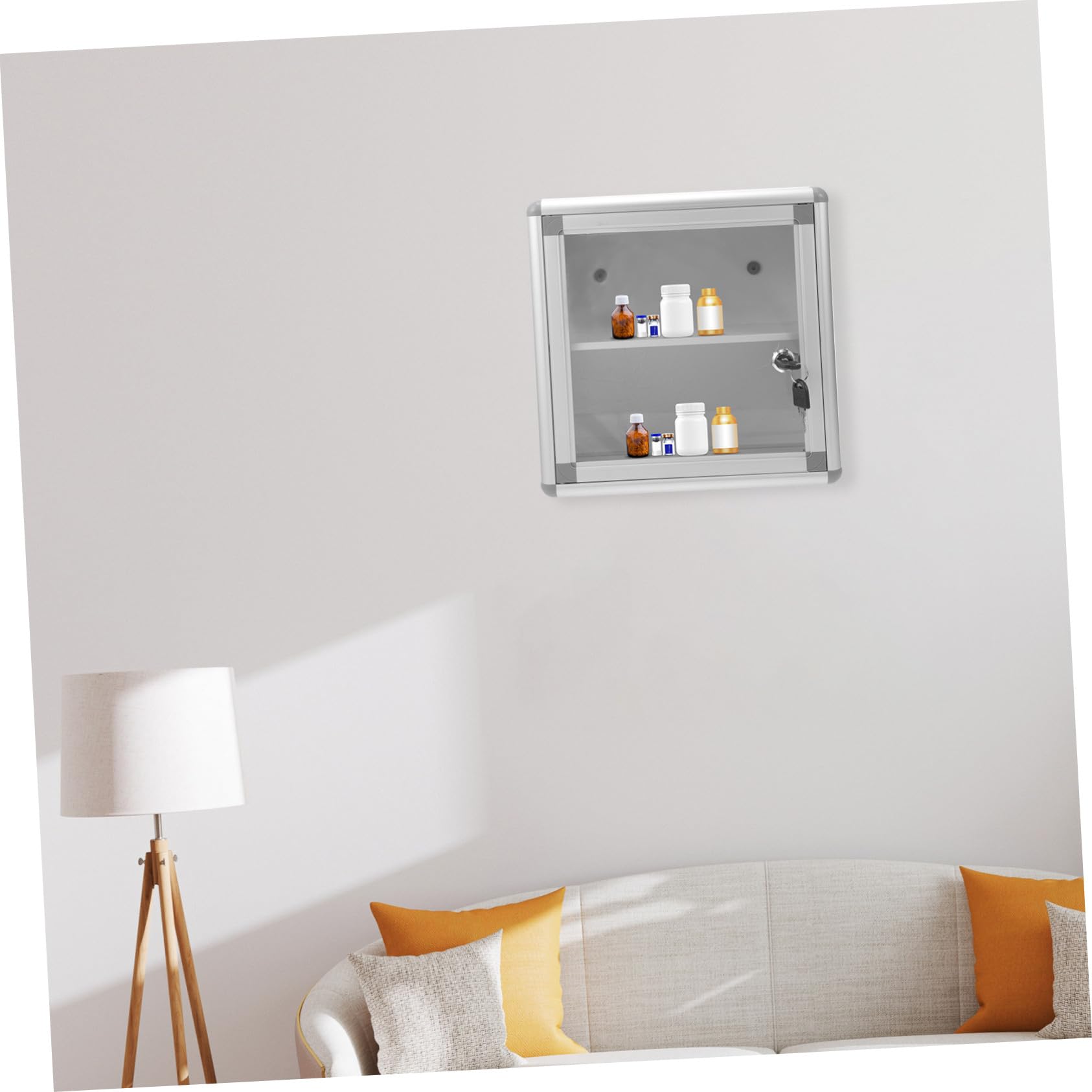 ERINGOGO Botiquín de Aleación de Aluminio de Primeros Auxilios Profesional Diseño Seguro y Almacenamiento Multifuncional para Pared Adecuado para Actividades al Aire Libre