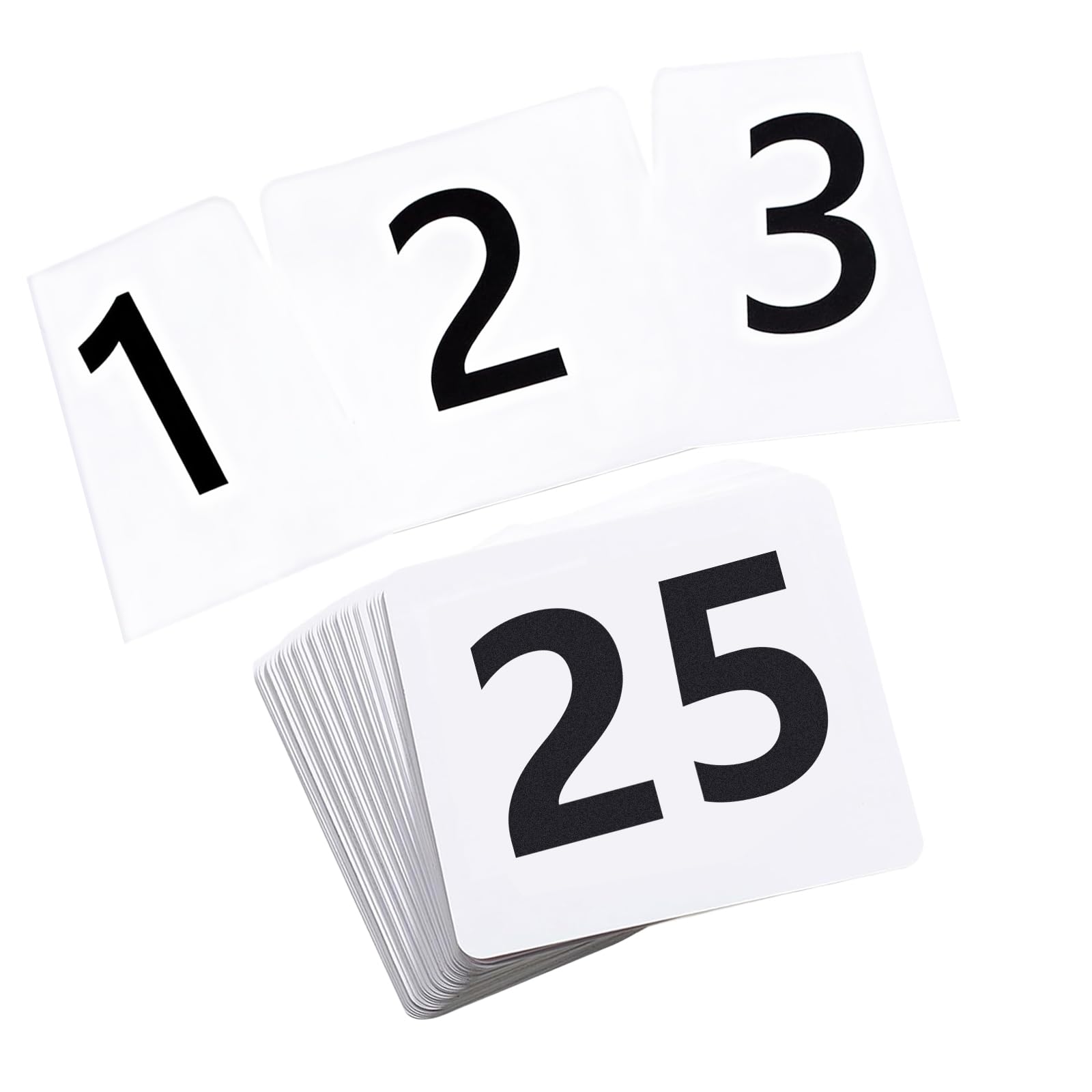 Msioytog 1 To 25 Sided Number Cards For Event Planners And Educators Clear Print Seating Cards Party Seating Arrangement Supplies Wedding Table Numbers