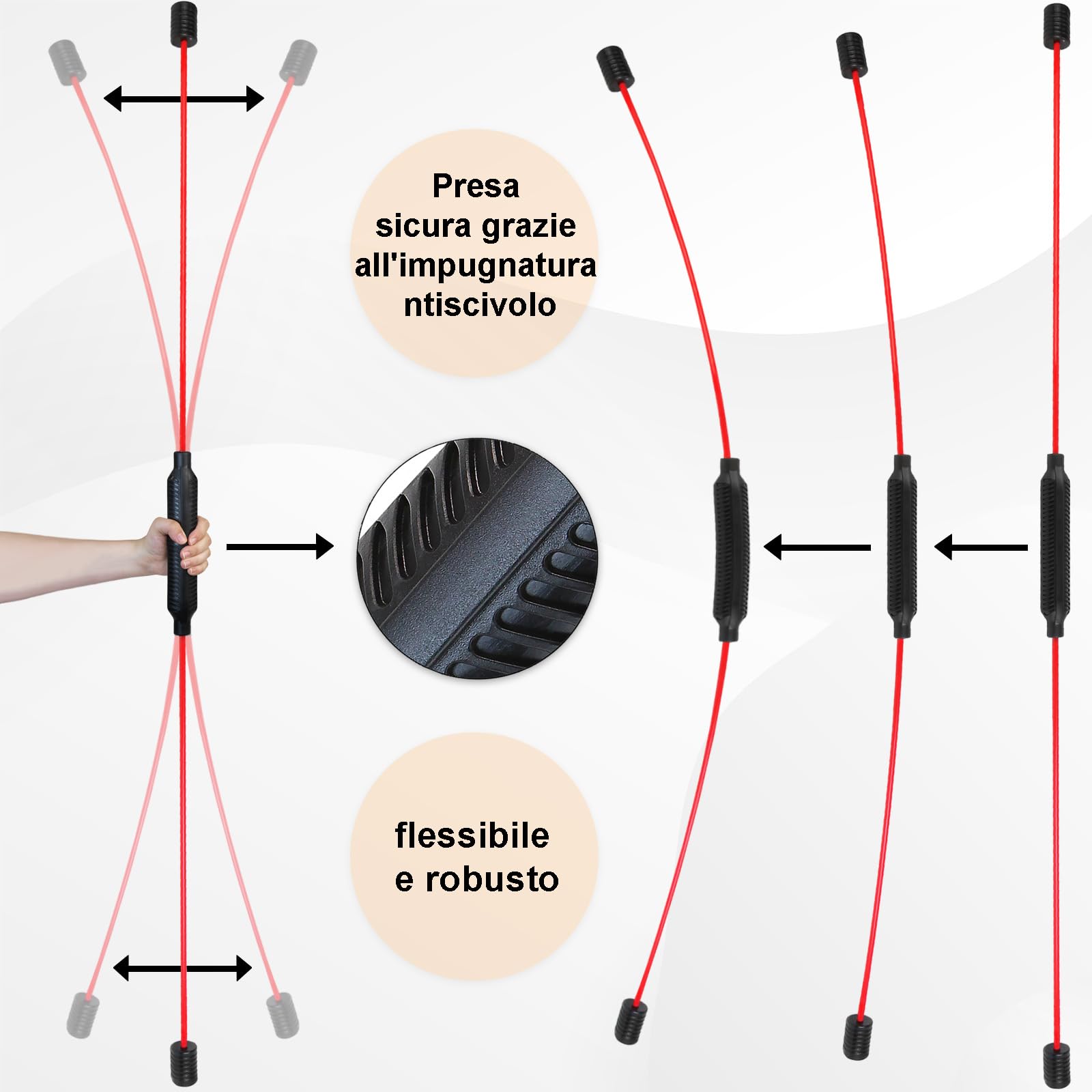 ALPIDEX Swing Stick Barra Flessibile Fitness per allenare la muscolatura Profonda