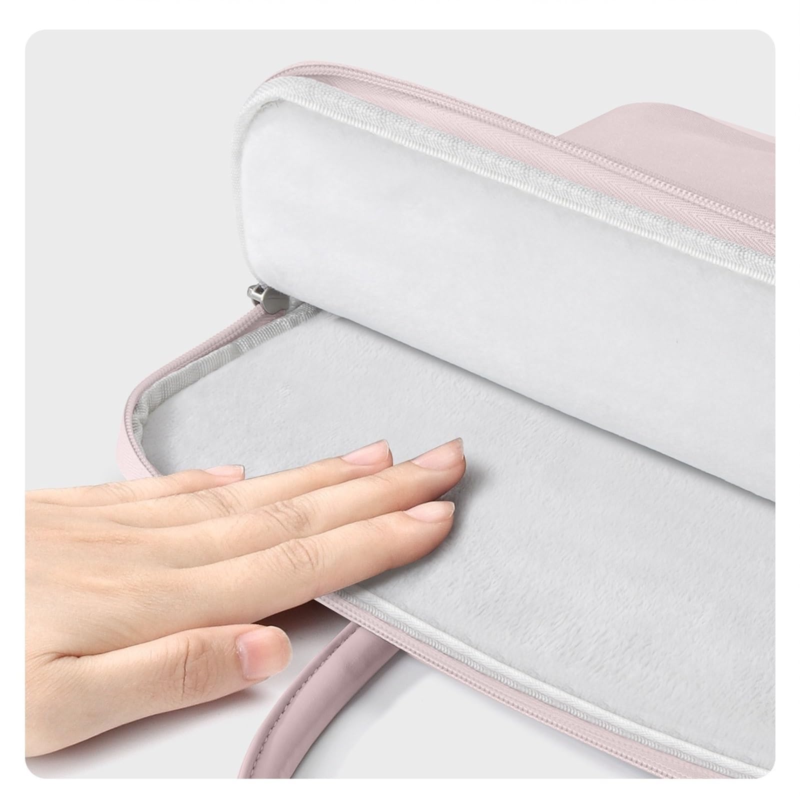 PC Maletín Bolso for Ordenador portátil for Mujer, Bolso de Mano 14 y 16 Pulgadas, maletín Trabajo for Oficina Profesores Negocios(Blanco,16inch)