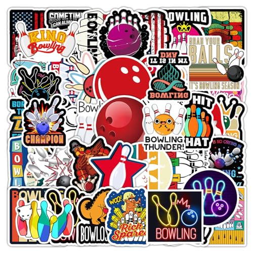 Bowling Stickers 100PCS, Life Bowling Decals Waterproof Vinyl for Water Bottles,BowlingSticker for Luggage, Teaching Incentives, Gifts for Kids, Teens and Adults