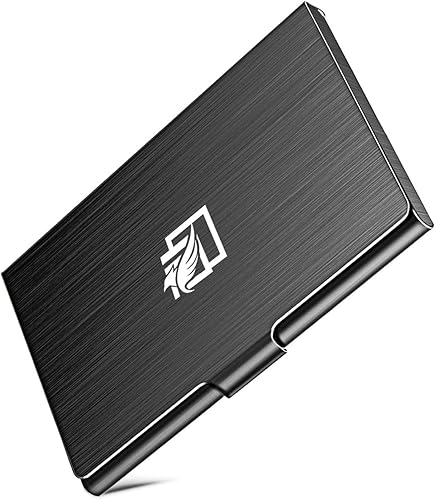 Miniatura 8 de Funda delgada para tarjetas de visita para hombres y mujeres, funda metálica de bolsillo, tarjeteros profesionales de acero inoxidable, tarjetero