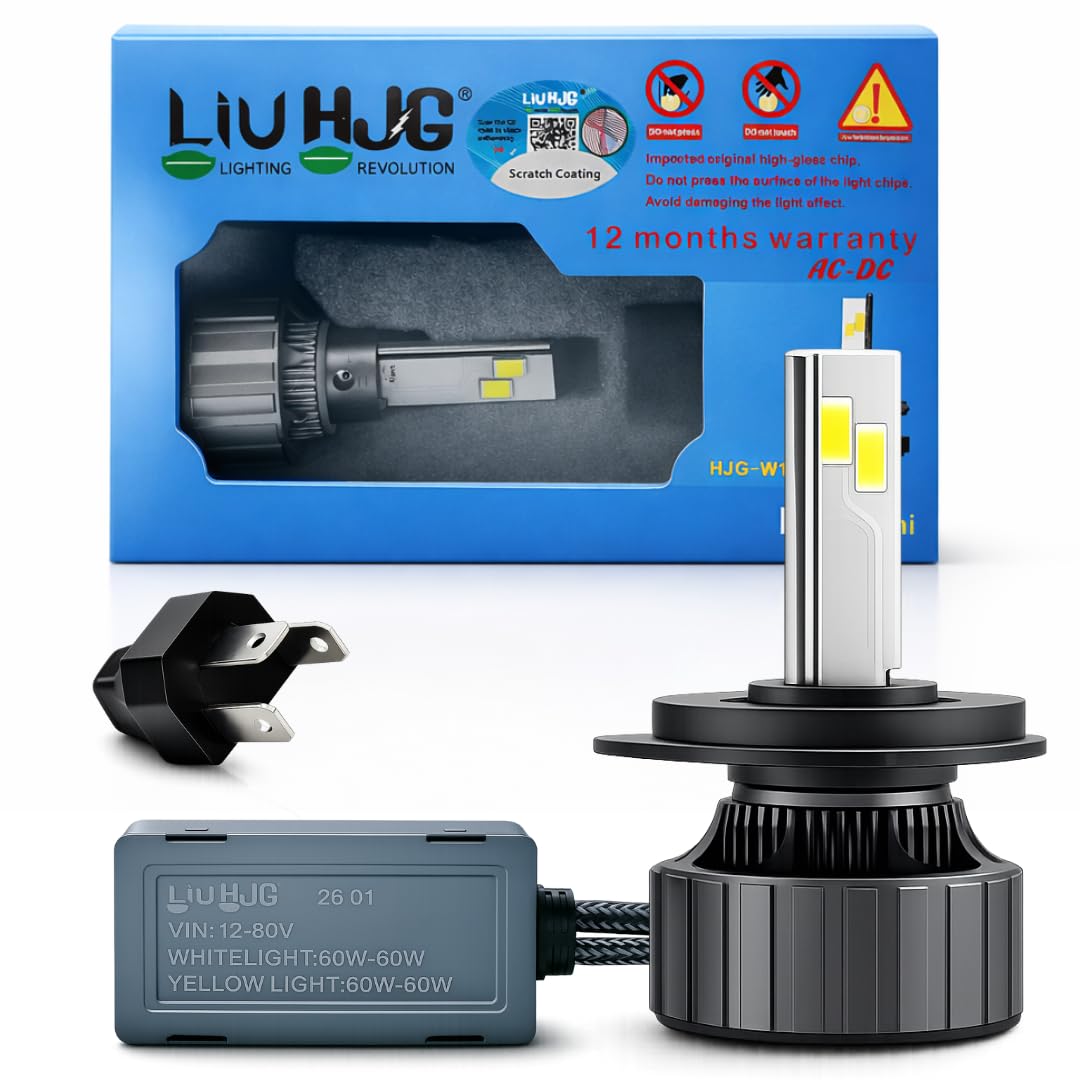 LIU HJG Ultra Bright M2 Mini LED Headlight Bulb Waterproof, Cooling Fan for Heat Dissipation 120W 12V DC Power High Low Beam White Light Reflection Universal fit for All Bikes & Cars (Pack of 1)-image-23