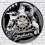 Michael Jackson Horloge Murale Art Conception Vinyle Disque Horloge Cadeaux pour Magasin de Mode Artisanat Chambre décoration Murale