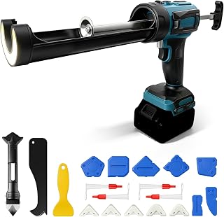 Battery Cartridge Press for Makita 18 V, Anti-Drip Function & LED Light, 4-Level Speed Control - Ideal for Floor Tiles, Sealing & Renovation (Without Battery) (Blue)