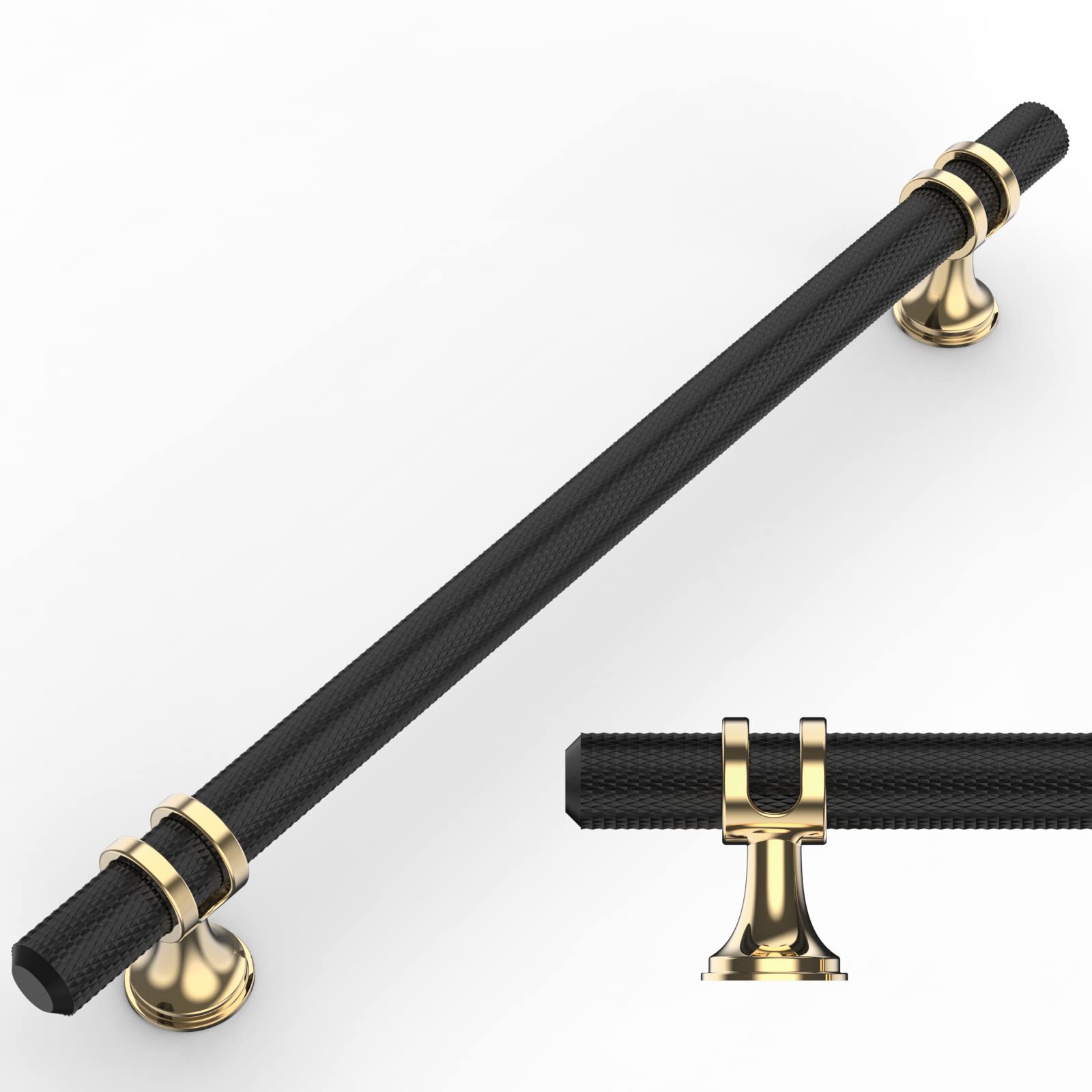 Tiradores cocina negro 192mm Amerdeco UK0069 para armarios y cajones de muebles de cocina