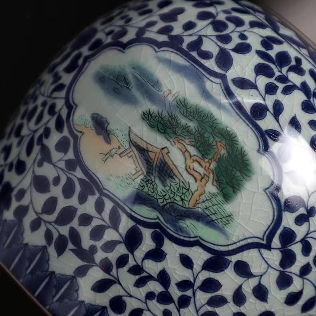 Puszka do herbaty niebieska i biała ceramiczna puszka na herbatę, duża puszka do przechowywania herbaty, szczelne przechowywanie pu'er czarna herbata opakowanie pusty pojemnik do przechowywania