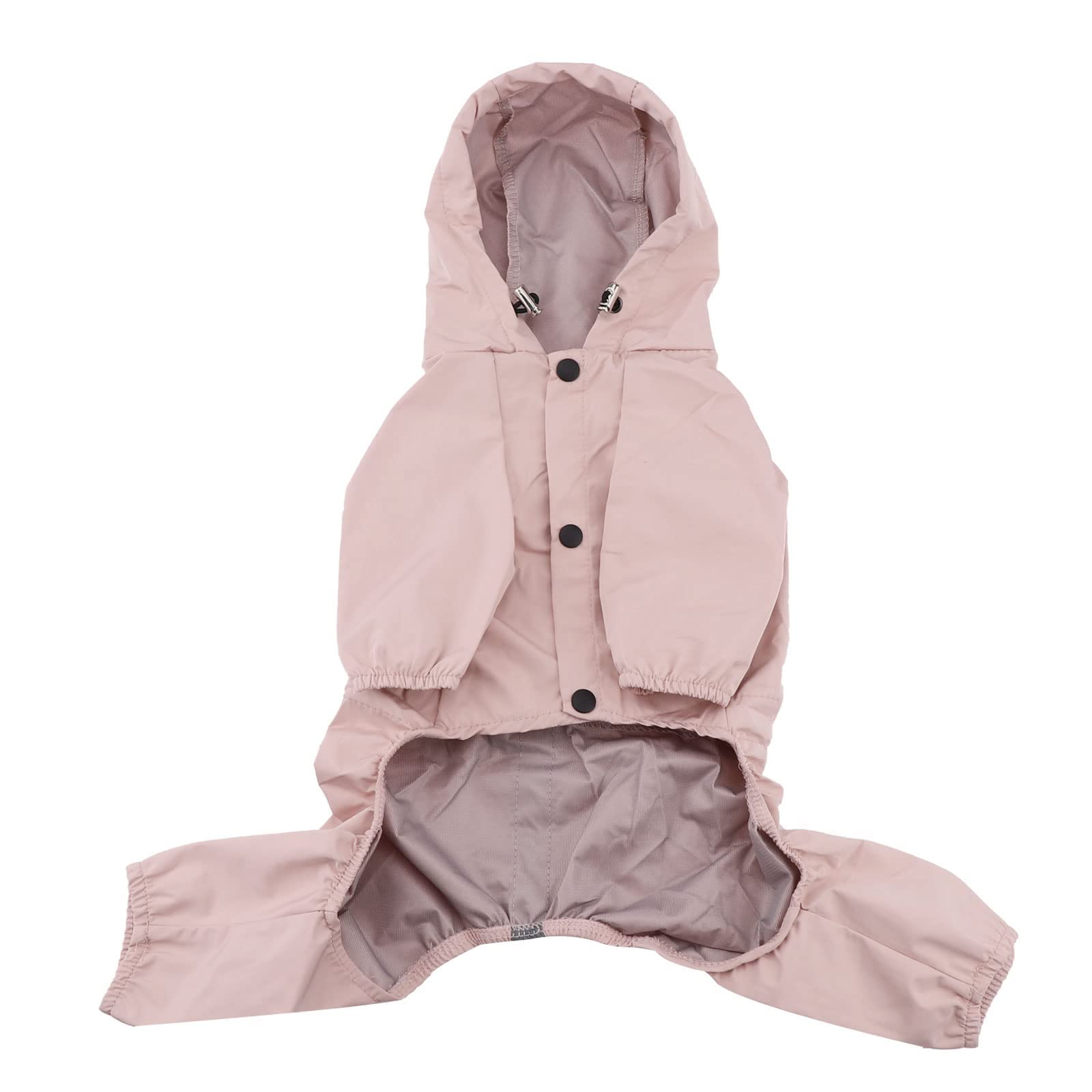 Imperméable pour Chien, Cordon de Serrage réglable Veste de Pluie pour Chien Tout Compris Combinaison Chiots à Capuche Poncho de Pluie avec Bande réfléchissante (Pink XXL)
