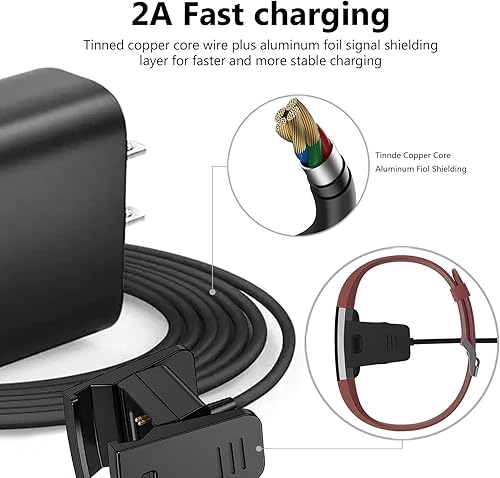 Miniatura 3 de Cargador rápido para Fitbit Charge 2 Cable de carga USB de repuesto para Fitbit Charge2 Smartwatch Adaptador de pared