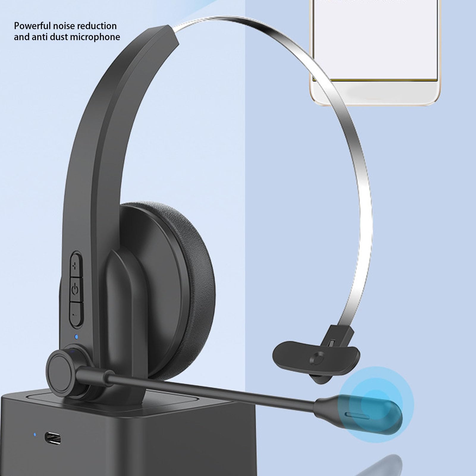 Tangxi Casque Bluetooth Trucker, Casque Intra-auriculaire BT 2,4 G avec
