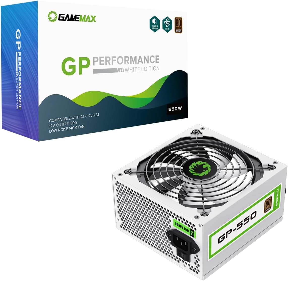 GameMax GP-Series 550W 80 Plus Bronze Power Supply - 550W GameMax GP ...