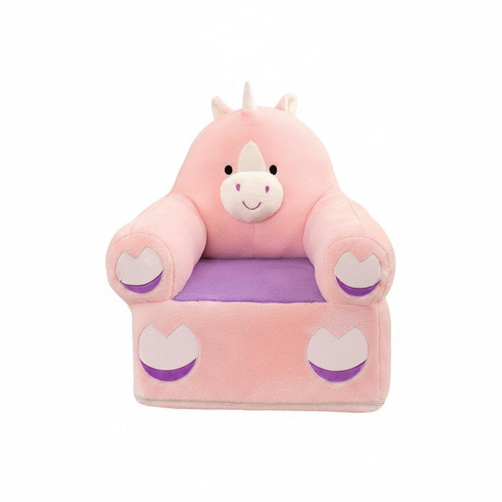 Soft Kids Sofa Removable Washable Cover Cartoon Animal Sofa Armrest Design Soft Youngster Chair for Young Children, Kindergarten, Playroom Pink Unicorn-image-21