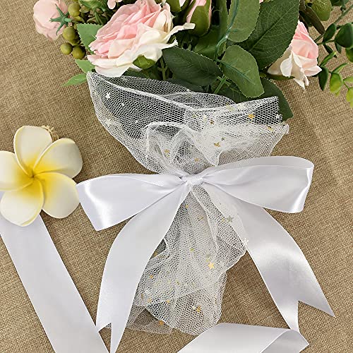 TONIFUL 4cm X 22M Wide White Satin Ribbon Solid Fabric Ribbons for Wedding Car Decoration Chair Sash Crafts Gift Wrapping Cutting Ceremony Table Bows Floral Sewing Party Decoration - Image 3