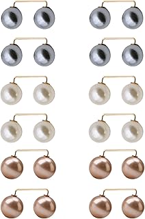 Sakerr Cute Pearl Pins, 12Pcs Fashion Safety Pins for Clothes Decorative...