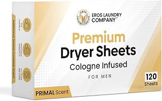 Premium Dryer Sheets, Cologne Infused, Primal Scent, 120 Sheets