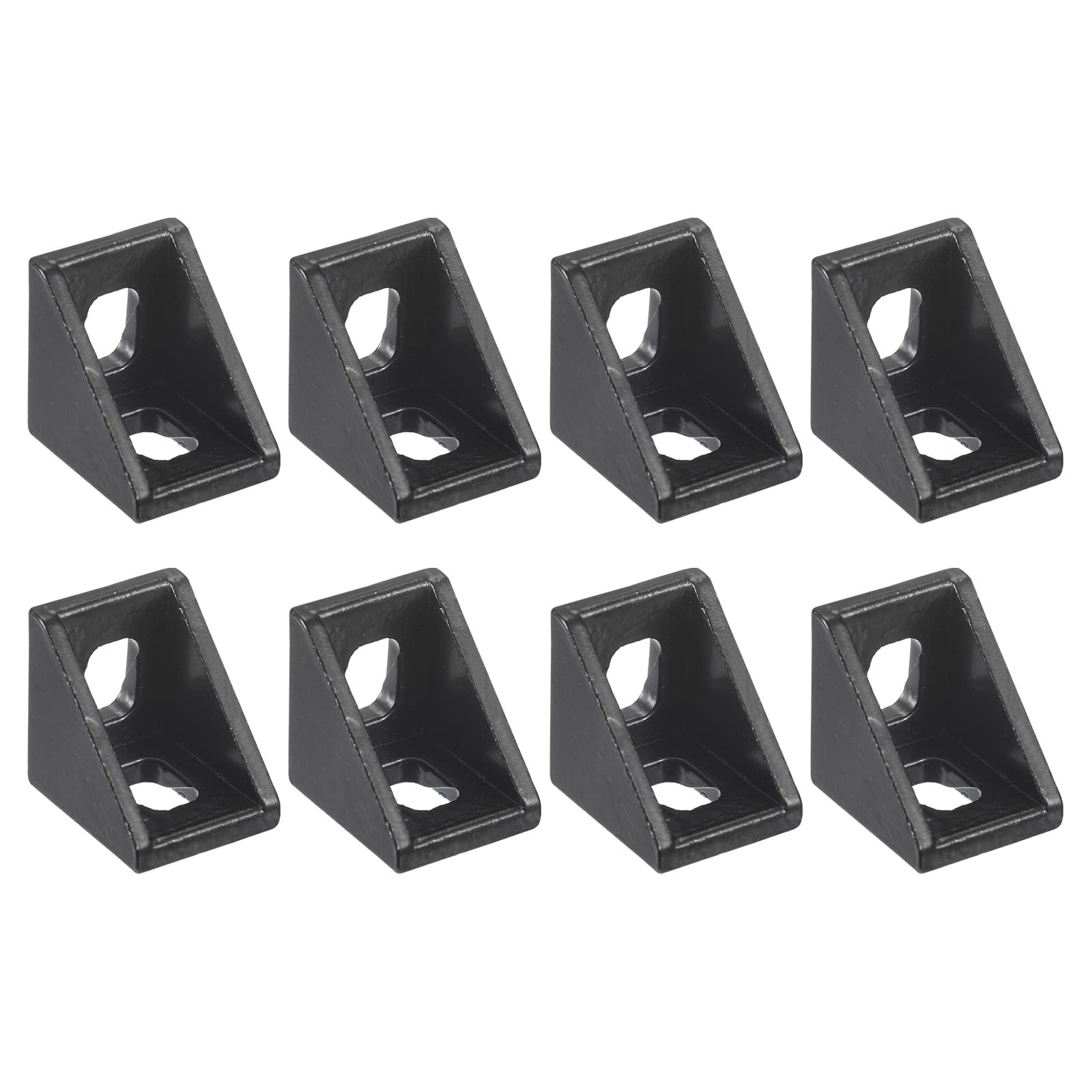 TA-VIGOR 8 Pcs Inside Corner Bracket Gusset, L-Shape 20x20x17mm 2020 Aluminum Angle Connector with T-Slot Nuts Bolts Washers