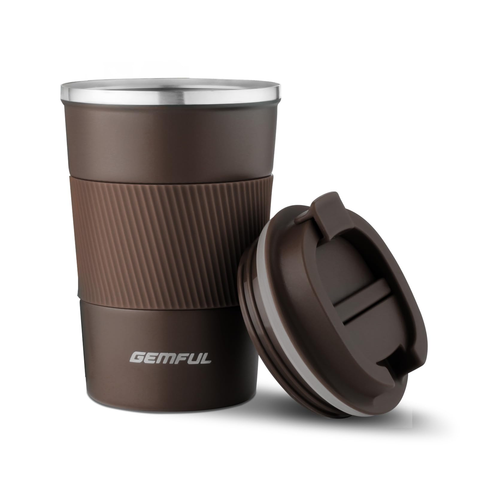 GEMFUL Travel Coffee Mug Insulated Stainless Steel Coffee Cup for Cold and Hot Drinks Home Office Outdoor Works 380ml/13oz โ image 1