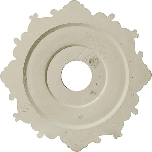 Miniatura 4 de Ekena Millwork CM18RL medallón de techo Riley de 18 in (diam. ext.) x 3 1/2 in (diam. int.) x 1 1/2 in, CM18RL
