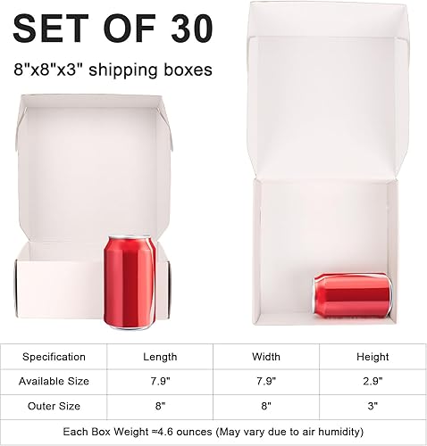 Miniatura 27 de Cajas de envío pequeñas de 6 x 4 x 2 pulgadas para pequeñas empresas, paquete de 30 cajas de correo moradas, caja de embalaje de cartón corrugado