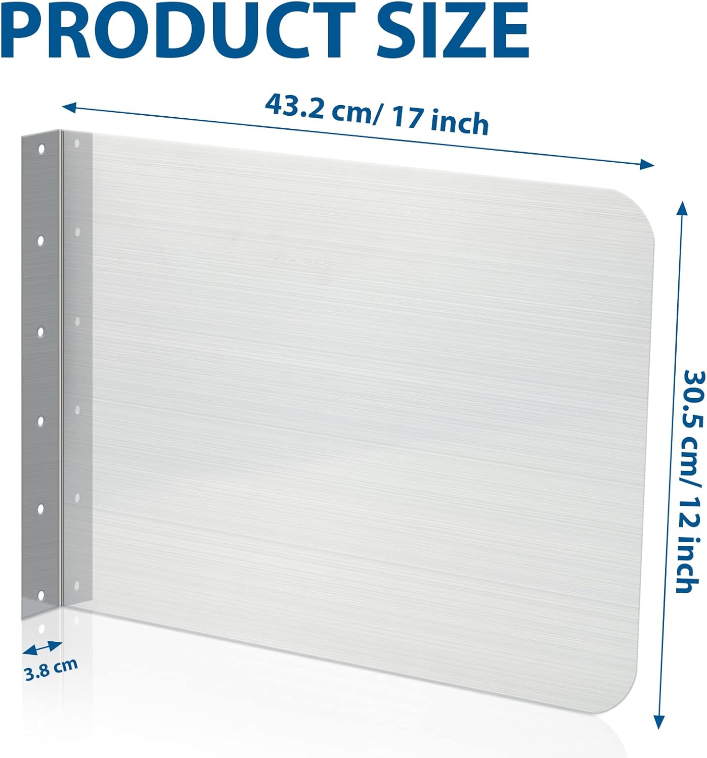 Therwen 2 Pcs Stainless Steel Side Splash Guard for Kitchen Sink 17 x 12 Inch Wall Mount Guard with Screws Commercial Restaurant Bar Hand Wash Sink and Compartment Prep Splash Protector Supply