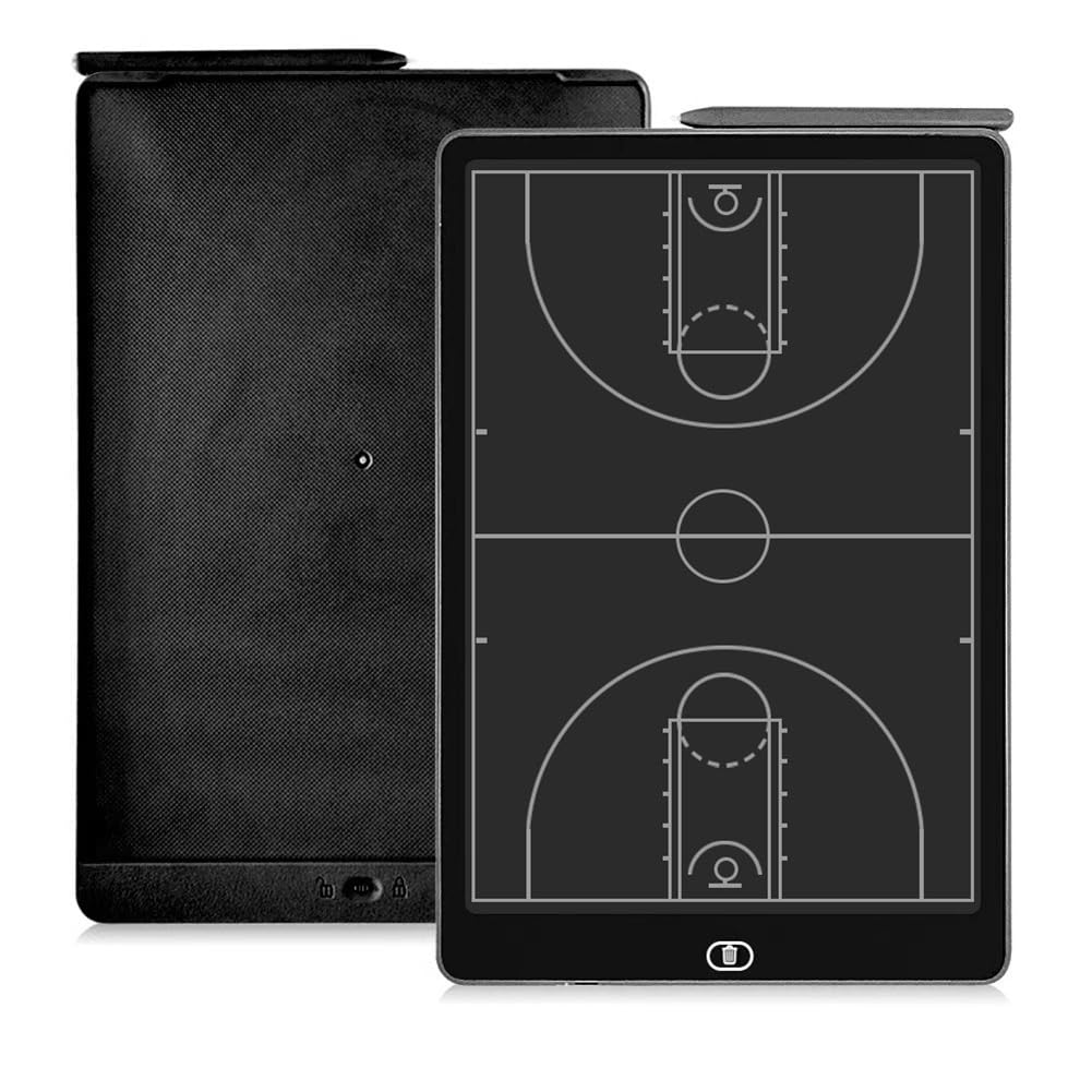 Breeshy Tableau de Coaching Électronique, Écran LCD 16 Pouces, Tableau de Stratégie avec Fonction de Verrouillage pour Basket-Ball, Basket-Ball Vertical