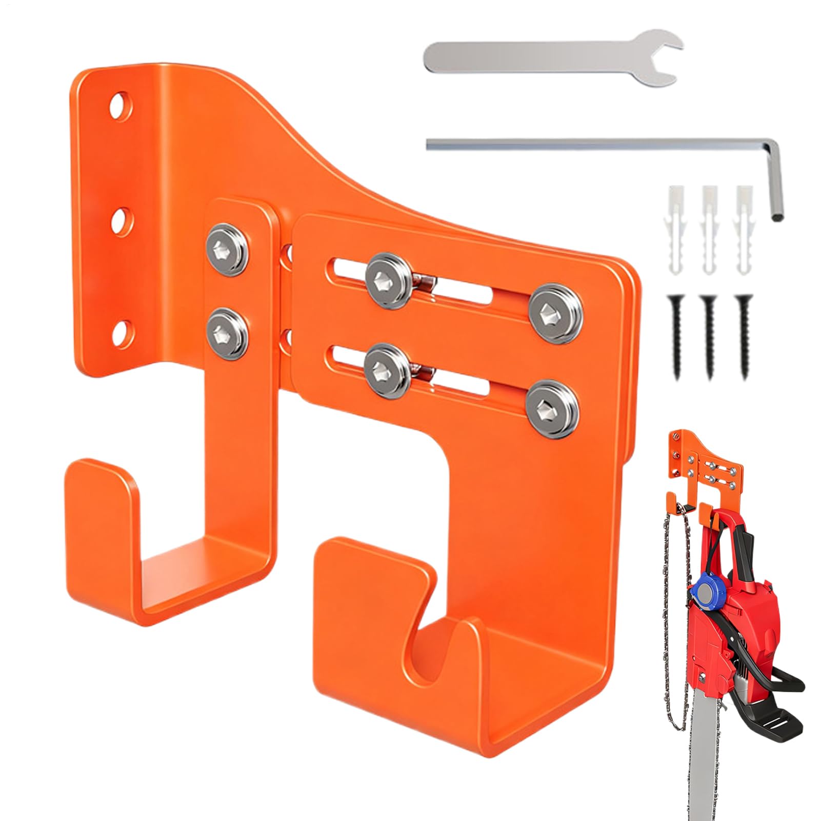 Organisateur de rangement à usage intensif pour râtelier tronçonneuse