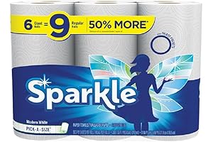 Sparkle Paper Towels, 24 Giant Rolls, Pick-a-Size, White